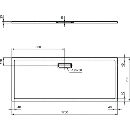 ULTRAFLAT NEW BRODZIK 170X70 PROS.