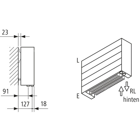 Grzejnik płytowy typ 22 KERMI HHN, z osłonami wym. 840 x 2400 mm, kolor biały, moc 4817 W