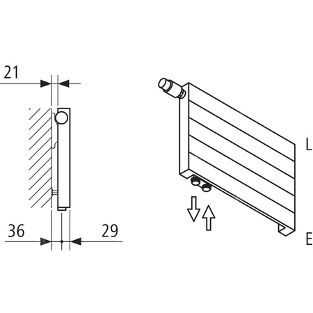 Grzejnik płytowy typ 10 KERMI V-HHV wym. 1330 x 4200 mm, kolor biały, moc 5414 W