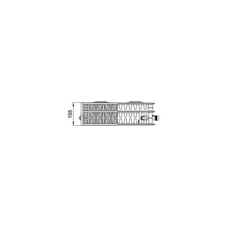 Grzejnik płytowy typ 33 KERMI X2 Profil-V, prawy, z osłonami wym. 300 x 500 mm, kolor biały, moc 650 W