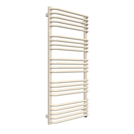 Grzejnik elektryczny TERMA ALEX ONE 500 x 1140 mm, kolor biały ostrygowy soft RAL1013, moc 600 W, podłączenie E8, kabel prosty bez wtyczki 1,5m srebrzysty