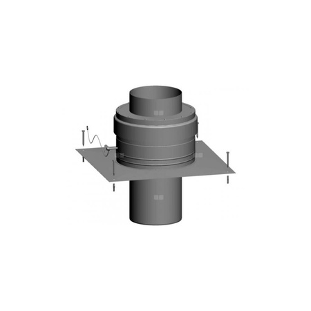 Pokrycie szachtu kominowego z rurą stali szlachetnej DN 200