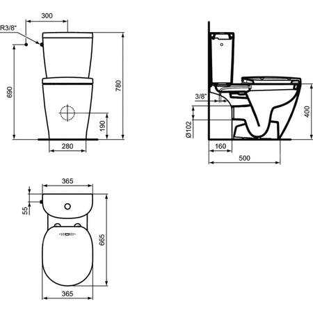CONNECT MISKA KOMPAKTOWA Z F. BIDETU