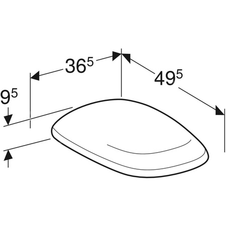 Deska sedesowa Geberit Citterio: Wolne opadanie=Tak, Mocowanie=Od góry, Biały / Błyszczący