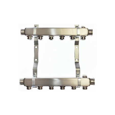 Rozdzielacz INOX do CO z nyplami - QIK Optimo III RN-5 - 6 sekcji