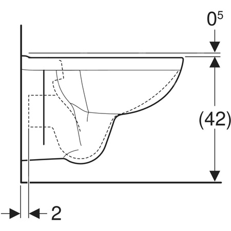 Wisząca miska WC Koło Rekord, lejowa: Biały