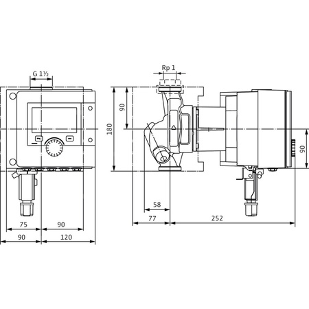 Pompa obiegowa WILO Stratos MAXO-Z 25/0,5-6 PN16 1 x 230 V 50/60 Hz, PN 16/16bar
