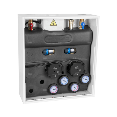 Grupa pompowa AFRISO PrimoBox AZB 211 GZ x GW 3/4'' x 3/4'', z zaworem mieszającym, z zaworem termostatycznym, z izolacją