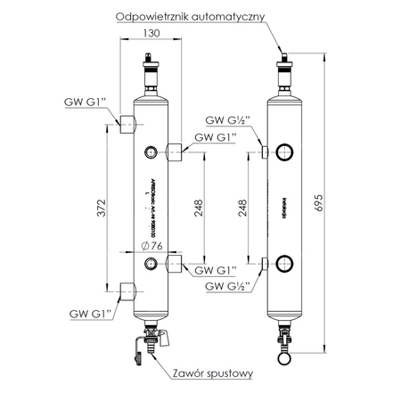 Sprzęgło hydrauliczne AFRISO BLH 801, moc 70 kW