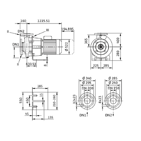 Wilo-Atmos GIGA-B 150/315-55/4-P6 pompa obiegowa blokowa