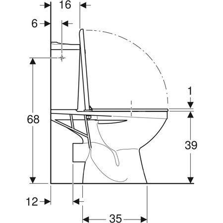 Zestaw stojącej miski WC Koło Idol ze spłuczką nasadzaną, lejowa, wylot pionowy, z deską sedesową