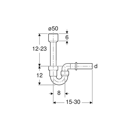 Kolanko gwintowane Geberit z nakrętką: Biały-alpin