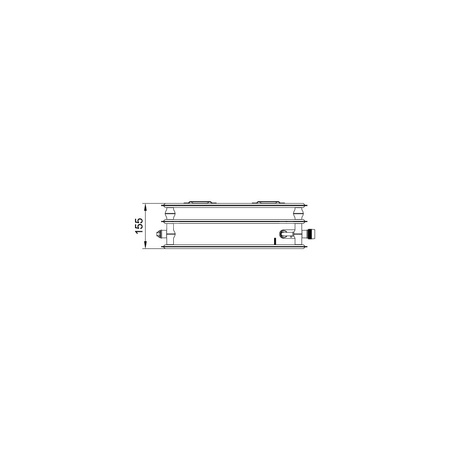 Grzejnik płytowy typ 30 KERMI X2 Profil-V, lewy wym. 750 x 2300 mm, kolor biały, moc 3926 W