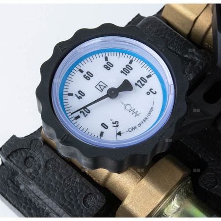 Grupa pompowa AFRISO PrimoTherm 180-1 DN 25 WP GZ x GW 1 1/2'' x 1'', z izolacją, z pompą obiegową Wilo Para SC 25/6