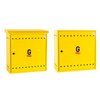 Skrzynka gazowa, 600x600x250, wolnostojąca, metalowa, z płaskim daszkiem - żółta