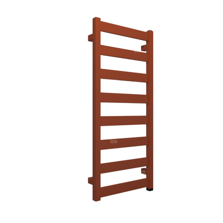 Grzejnik elektryczny TERMA VIVO One 400 x 910 mm, kolor pomarańczowy ceglasty RAL2001, moc 300 W, podłączenie E8, kabel prosty bez wtyczki 1,5m srebrzysty