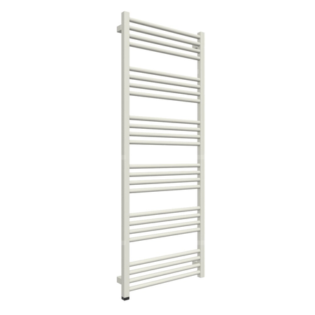 Grzejnik elektryczny TERMA FIONA ONE 530 x 1380 mm, kolor biało-szary RAL9002, moc 600 W, podłączenie E8, kabel prosty bez wtyczki 1,5m srebrzysty