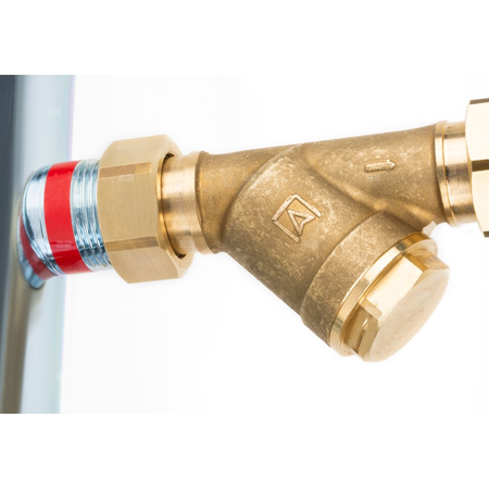 Grupa pompowa AFRISO BPS 991 AP nakrętka x GW 1'' x 3/4'', z zaworem mieszającym, z zaworem termostatycznym, z pompą obiegową AFRISO APH 160 15-7/130 mm