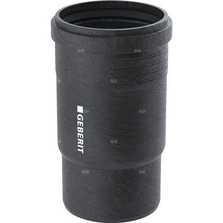 Kielich kompensacyjny GEBERIT Silent-Pro, PP mx / PP mx (czarny), 110 mm (mufa wciskowa x końcówka wciskowa), 22.5 mm, do kanalizacji