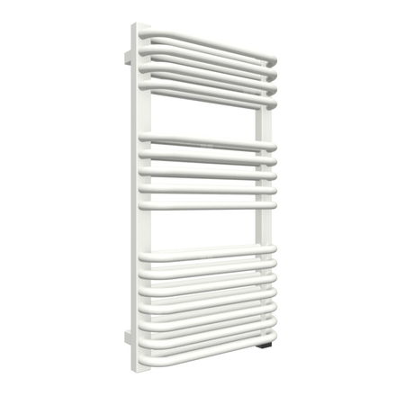 Grzejnik elektryczny TERMA TYTUS ONE 440 x 820 mm, kolor biały soft RAL9016, moc 600 W, podłączenie E8, kabel spiralny z wtyczką 2,5m biały