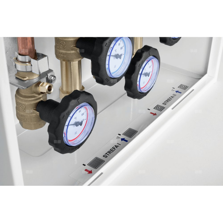 Grupa pompowa AFRISO PrimoBox ACB 910 GZ x GW 3/4'' x 3/4'', z zaworem mieszającym, z siłownikiem arm 141 proclick