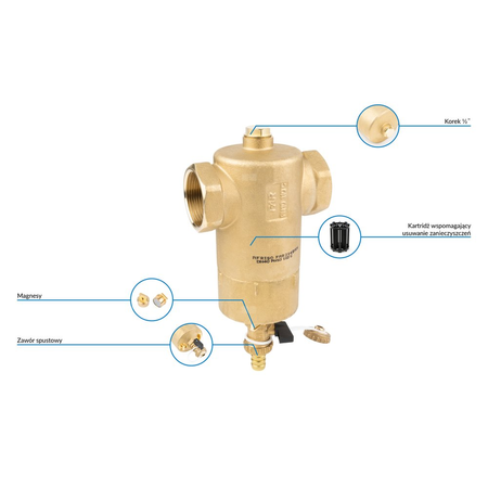 Separator AFRISO FAR 214, do C.O., do klimatyzacji, 10 bar / 110'C, 1 1/2'' (GW)Instalacje i źródła ciepła