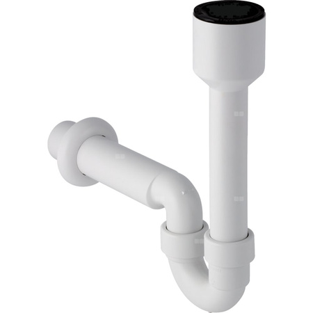 Syfon rurowy Geberit do miski zlewowej, z rozetką, wylot poziomy: d=40mm, Biały-alpin