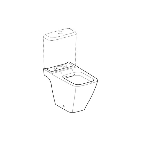 Deska sedesowa Geberit iCon Square: Wolne opadanie=Tak, Zawiasy wypinane=Tak, Mocowanie=Od góry, Biały / Błyszczący