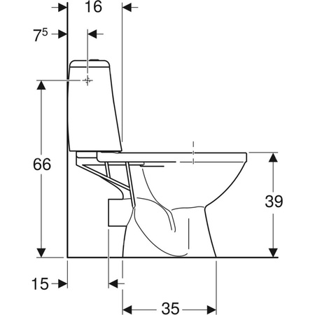 SOLO Zestaw: miska ustępowa kompaktowa odpływ poziomy, spłuczka z armaturą 3/6l b/deski