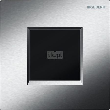 Elektroniczny zawór spłukujący Geberit do pisuaru, zasilanie bateryjne, Typ 30, chrom szczotk.-chrom bł.