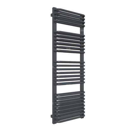 Grzejnik elektryczny TERMA TYTUS ONE 440 x 1260 mm, kolor metaliczna czerń, moc 800 W, podłączenie E8, kabel spiralny z wtyczką