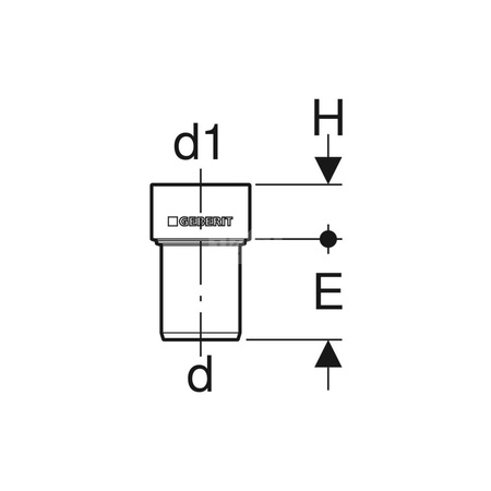 Zaślepka ochronna Geberit Silent-PP d46 46x19 żółta