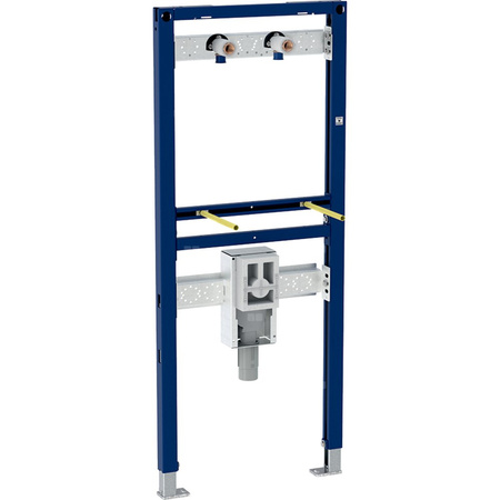 Stelaż podtynkowy do umywalki GEBERIT Duofix, 1300 x 500 x 74 mm, bateria: ścienna natynkowa, regulacja wysokośći, wbudowany syfon