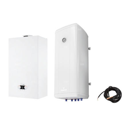 Pakiet - Kocioł gazowy jednofunkcyjny BERETTA QUADRA X 25R kondensacyjny wiszący 3.1 - 25 kW + WymiennikVulcan 140L wiszący + Czujnik c.w.u.