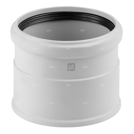 Mufa nasadowa MAGNAPLAST SKOLAN safe dBA, PP (biały), DN 125 (ww x ww), do kanalizacji