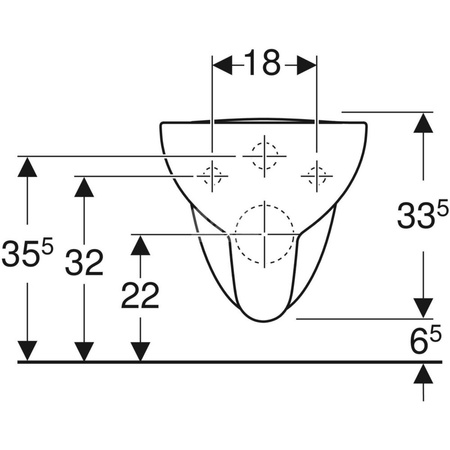 REKORD Miska ustępowa wisząca lejowa, Rimfree, krótka 48cm (deski tylko z montażem od góry)