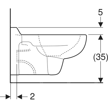 Miska WC wisząca GEBERIT Bambini ceramiczna biała błyszcząca