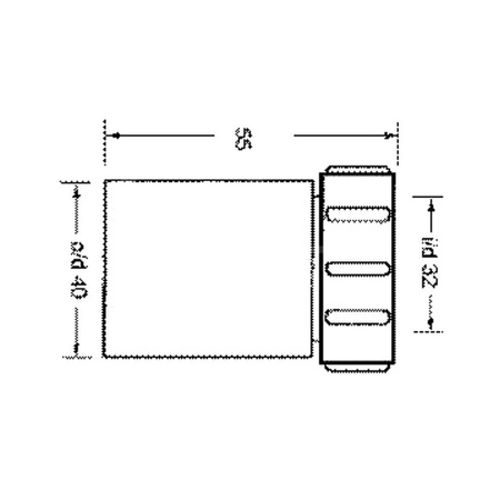 Złączka redukcyjna nakrętno-prosta 32x40mm