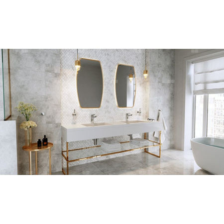 Bateria umywalkowa stojąca FERRO STRATOS, chrom