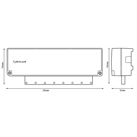 Rozszerzenie listwy CB500 o 5 dodatkowych stref SALUS CB500X