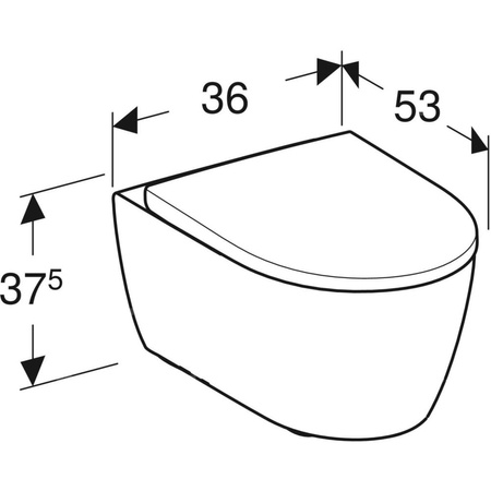 Miska WC wisząca GEBERIT iCon bez kołnierza wewnętrznego