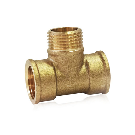 Trójnik FITTING STANDARD mosiądz 1/2'' (GW x GZ x GW)