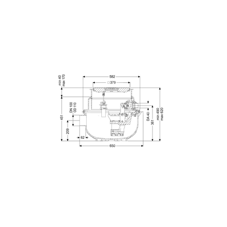 Przepompownia Aqualift M Underfloor | Duo | GTF500 | resistant | do zabudowy z czarną pokrywą