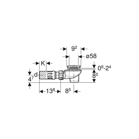 Kołnierz mocujący syfonu brodzikowego 62 z uszczelką