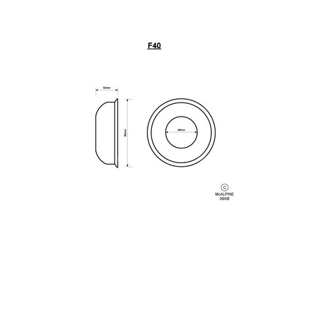 Rozeta wypukła 40mm