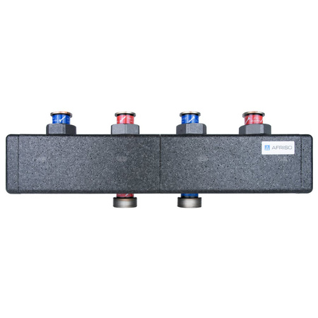 Rozdzielacz do instalacji c.o. AFRISO KSV 125-2 GZ 1 1/2'', 2-obieg. Nakrętka 1 1/2'', max. 70 kW