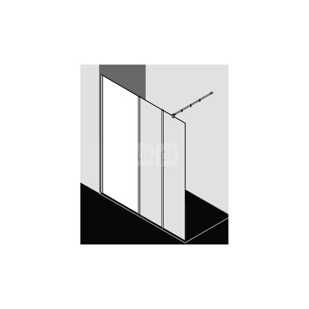 Kermi WALK-IN XB WIW 1200x 2000 1180-1200 SIMG ESG Stripe2 Cln