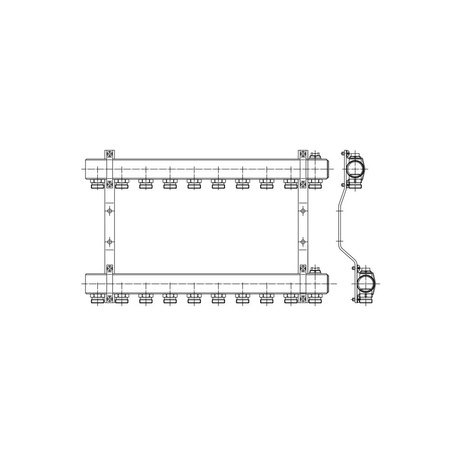 PHA-102 12-obwodowy PN10 Rozdzielacz CuZn