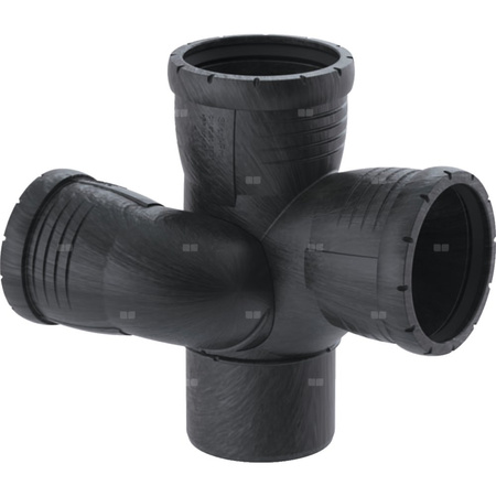 Trójnik studzienkowy Geberit Silent-Pro 87.5' prawy d110/75/90