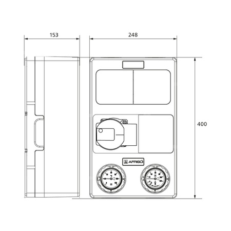Grupa pompowa AFRISO PrimoTherm K 180-3 DN 25 GW 1'' x 1'', z zaworem mieszającym, z zaworem termostatycznym, z izolacją, z pompą obiegową Wilo Para SC 25/6